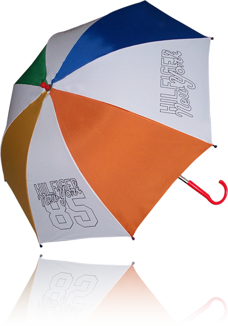 Paraguas infantil para colorear (Vista lateral)
