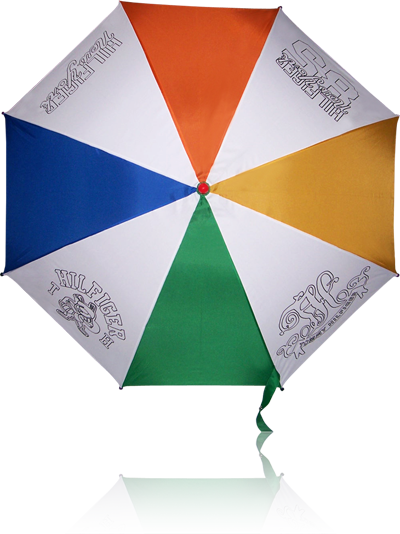 Paraguas infantil para colorear (Vista superior)