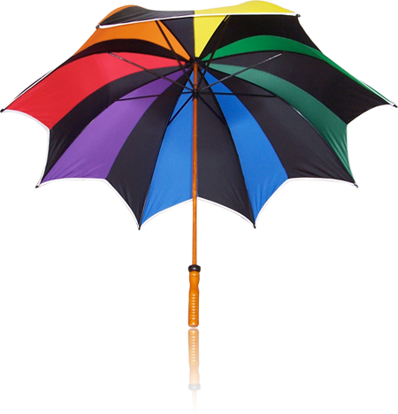 Paraguas multicolor (Vista interior)
